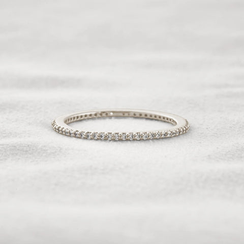 Full Eternity Moissnaite Diamond Round Cut Wedding Band