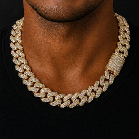 VVS1 Clarity Moissanite Pig Nose Cuban Linked Chain