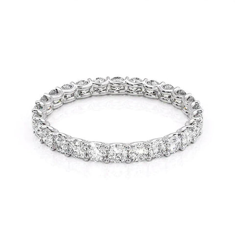 Round Cut Moissanite Full Eternity Band