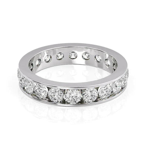 VVS1 Clarity Moissnite Round Cut Eternity Band