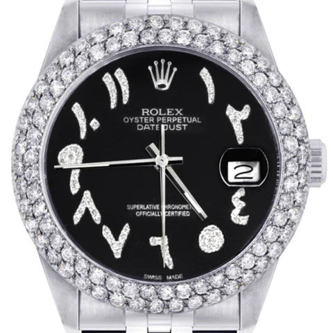 Iced Out VVS1 Moissanite Black Dial Elegant Watch