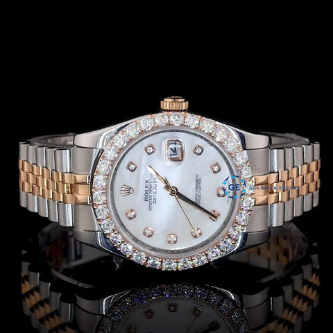 Custom Iced Out Date Just Moissanite Diamond Watch