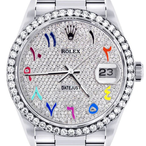 Automatic Stainless Steel Elegant Moissanite Fancy Watch