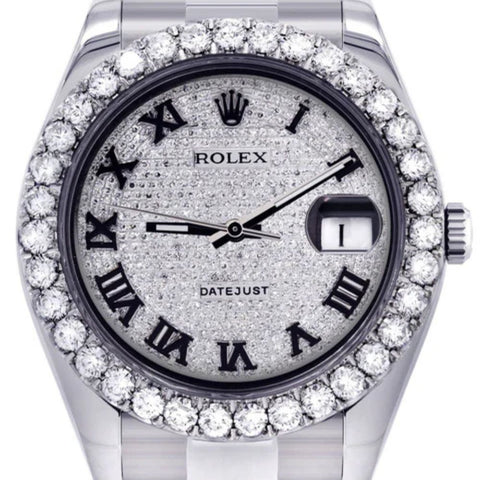 Date Just Moissanite Luxury Iced Out Fancy Watch