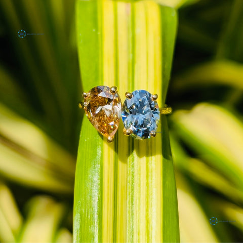 Pear & Oval Cut Lab Grown Diamond Toi Et Moi Ring