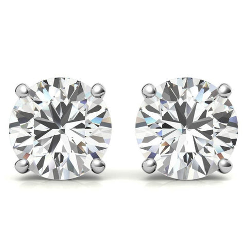 Sparkling Moissanite Round Cut Daily Wear Earrings