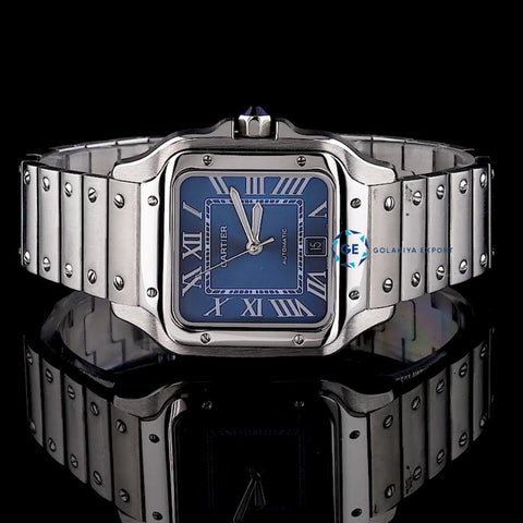 Automatic Blue Color Dial Hip Hop Luxury Watch
