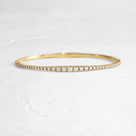 Colorless Moissanite Round Cut Bangle Bracelet Gift For Her