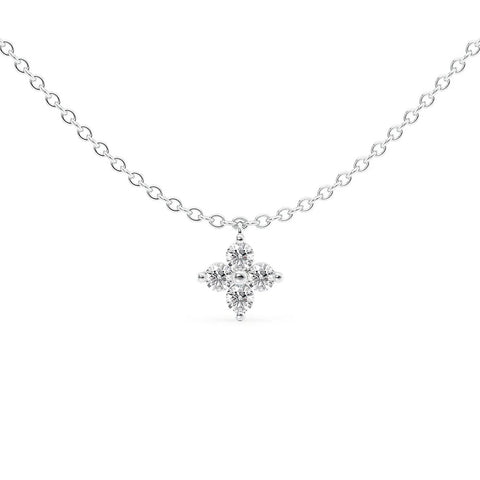 Four Stone Moissanite Round Cut Fancy Pendant