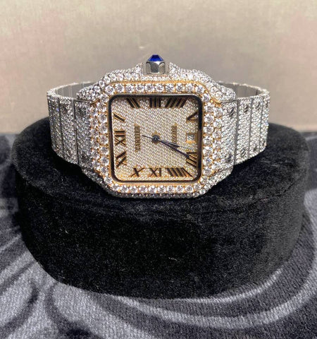 Yellow & White Dual Tone Elegant & Stylish Moissanite Watch