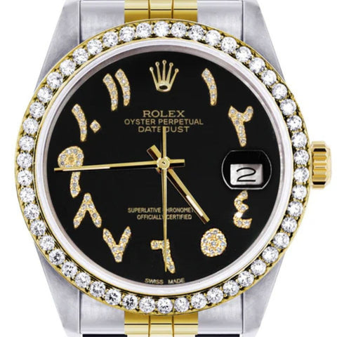 Fabulous Iced Out Moissanite Arabic Dial Automatic Wrist Watch