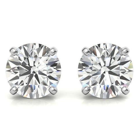Daily Wear Round Moissanite Stud Small Earrings