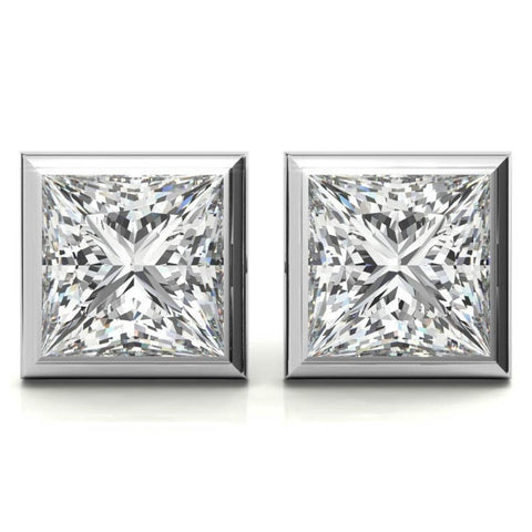 Everyday Wear Princess Cut Moissanite Earrings