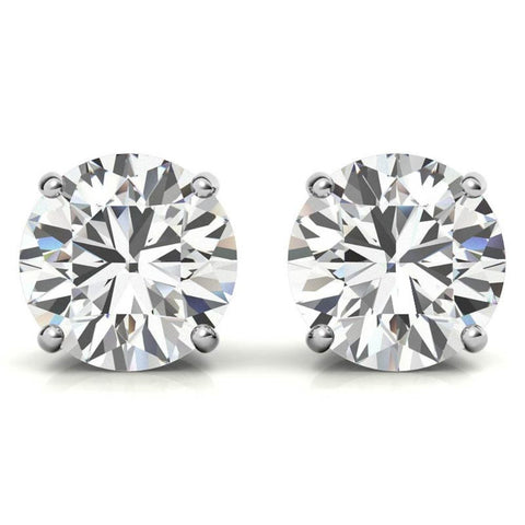 Everyday Glam Moissanite Round Stud Earrings