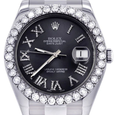 Automatic Stainless Steel Moissanite Elegant Watch