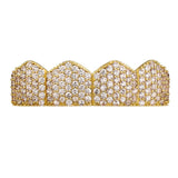 925 Sterling Silver Moissanite Diamond Grillz 4 Set