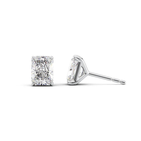 Radiant Cut Moissanite Solitaire Stud Earring Gift For Her