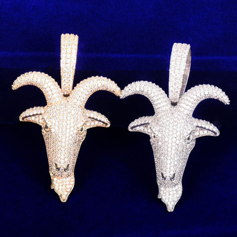 Animal Sheep Head Pendant Moissanite Diamond Pedant