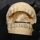 Handcrafted Customize 14K Yellow Gold Plated Moissanite Grillz