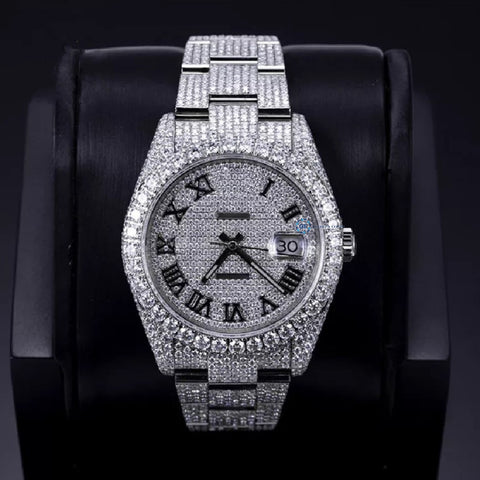 Moissanite Diamond Iced Out Automatic Watch
