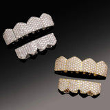 925 Sterling Silver Moissanite Diamond Grillz 4 Set