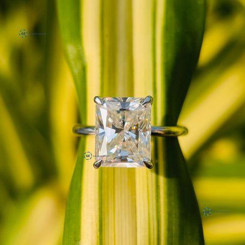 3.31CT Radiant Cut Lab Grown Diamond Engagement Ring