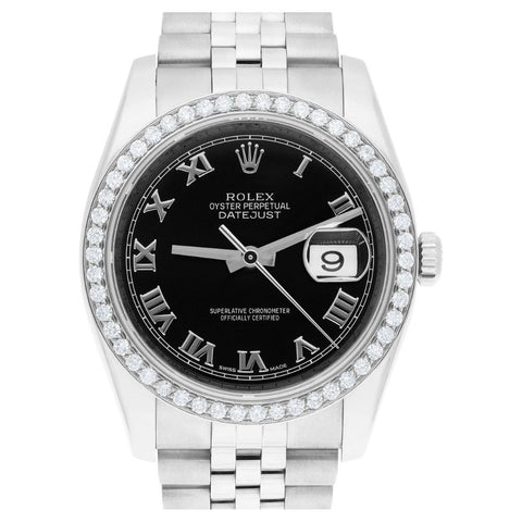 Automatic Stainless Steel Datejust Moissanite Watch