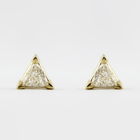 Trilliant Cut Solitaire D Color Moissanite Stud Earring Gift For Women