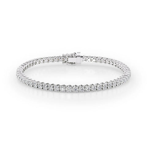 Round Brilliant Cut Moissanite Prong Setting Bracelet