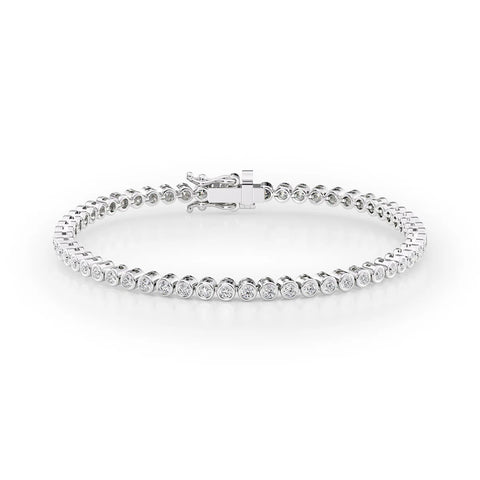 Round Cut Moissanite Diamond Tennis Bracelet
