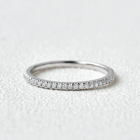 Full Eternity Round Cut VVS1 Lab Created Diamond Eternity Ring