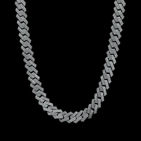 20mm Iced Out Moissanite Diamond Luxury Cuban Chain
