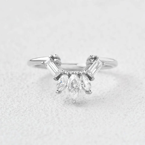 Multi Stone VVS1 Moissanite Anniversary Gift For Women