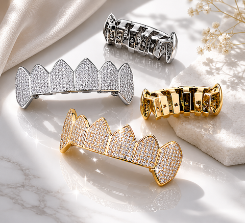Moissanite Diamond Iced Out Vamp Grillz