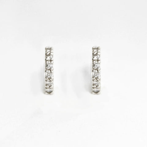 Round Cut Moissanite Lever Back Hoop Earring For Her