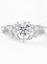 Moissanite Round Brilliant Cut Side Accent Ring Set For Women
