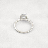 Cushion Cut Hidden Halo Moissanite Engagement Ring
