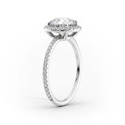 VVS1 Moissanite Round Cut Halo Engagement Ring
