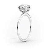 Hidden Halo Cushion Cut VVS1 Moissanite Promise Ring
