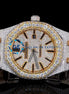Dual Tone Fully Iced Out Moissanite Diamond Wrist Luxury Watch