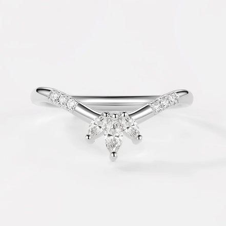 Unique Style Marquise & Round Cut Moissaite Band For Women
