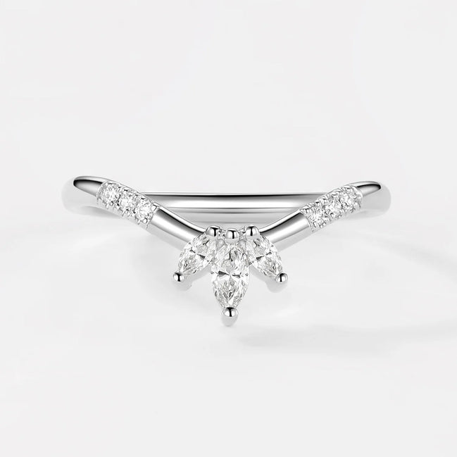 Unique Style Marquise & Round Cut Moissaite Band For Women