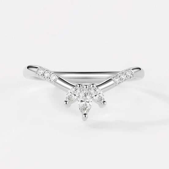 Unique Style Marquise & Round Cut Moissaite Band For Women