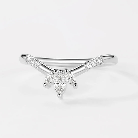 Unique Style Marquise & Round Cut Moissaite Band For Women