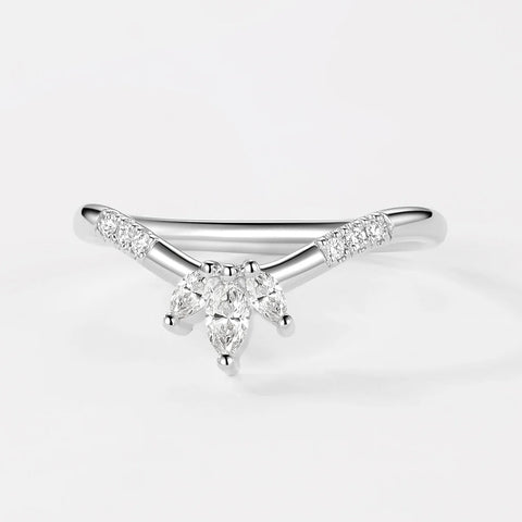 Unique Style Marquise & Round Cut Moissaite Band For Women