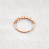 D Color Moissnaite Round Cut Half Eternity Band