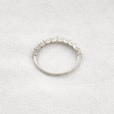 D Color Moissnaite Round Cut Half Eternity Band