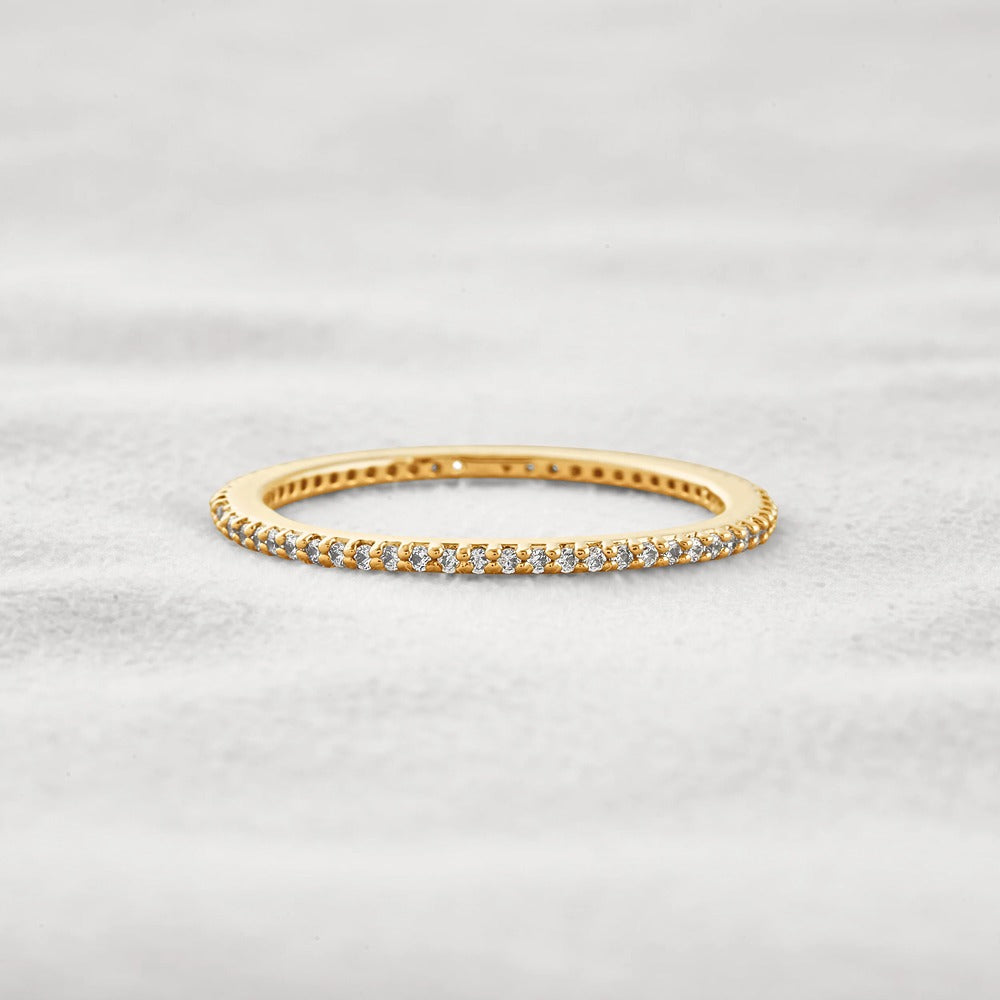 Full Eternity Moissnaite Diamond Round Cut Wedding Band