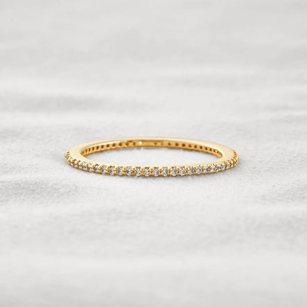 Full Eternity Moissnaite Diamond Round Cut Wedding Band