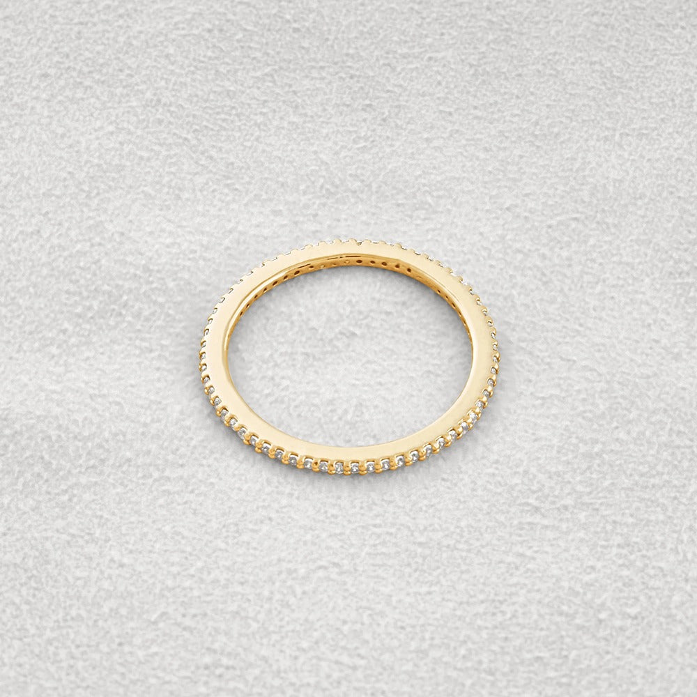 Full Eternity Moissnaite Diamond Round Cut Wedding Band